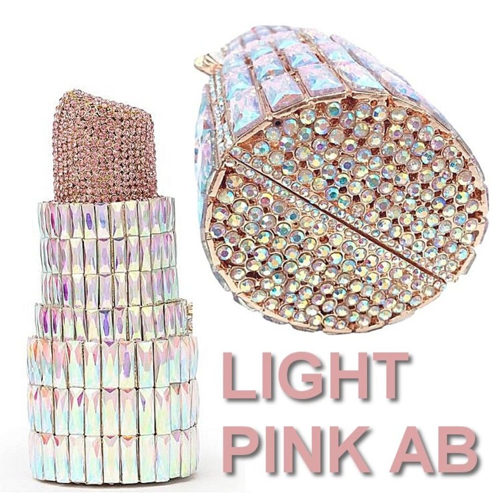 NWT Sparkling Swarovski Bling Crystal Rhinestone Lipstick Purse Clutch B… - Picture 3 of 17
